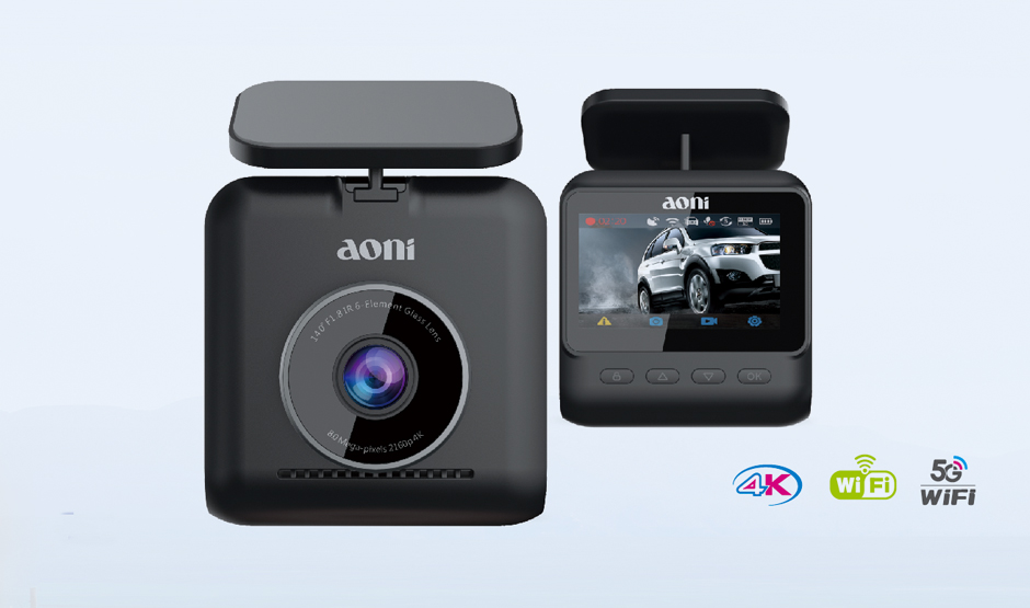 4K Ultra HD front and rear dual recording Aoni D174 car recorder GPS voice control 5G full support